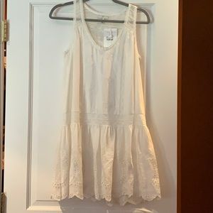 Joie white lace embroidery dress